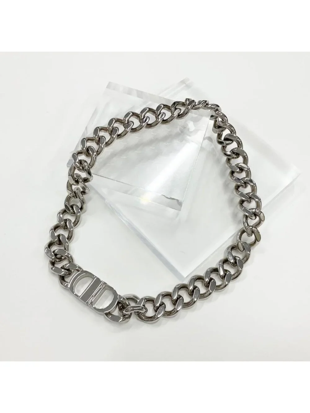 Dior CD Icon Chain Link Necklace - Picture 2 of 8